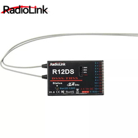 RadioLink R12DS 2.4GHz 12CH DSSS & FHSS Receiver for RC RadioLink AT9 AT9S AT10 AT10II Transmitter Support SBUS PWM