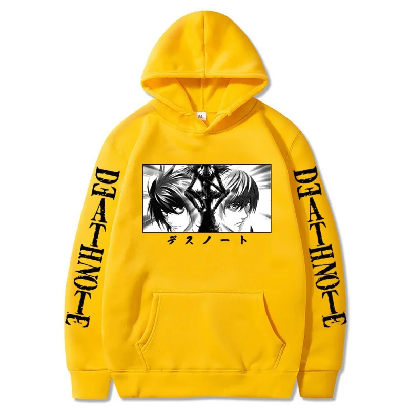 Death Note Hoodies Japanese Anime Men Women Funny Graphic Print Streetwear Harajuku Unisex Tops Plus Size Sweatshirt Clothing