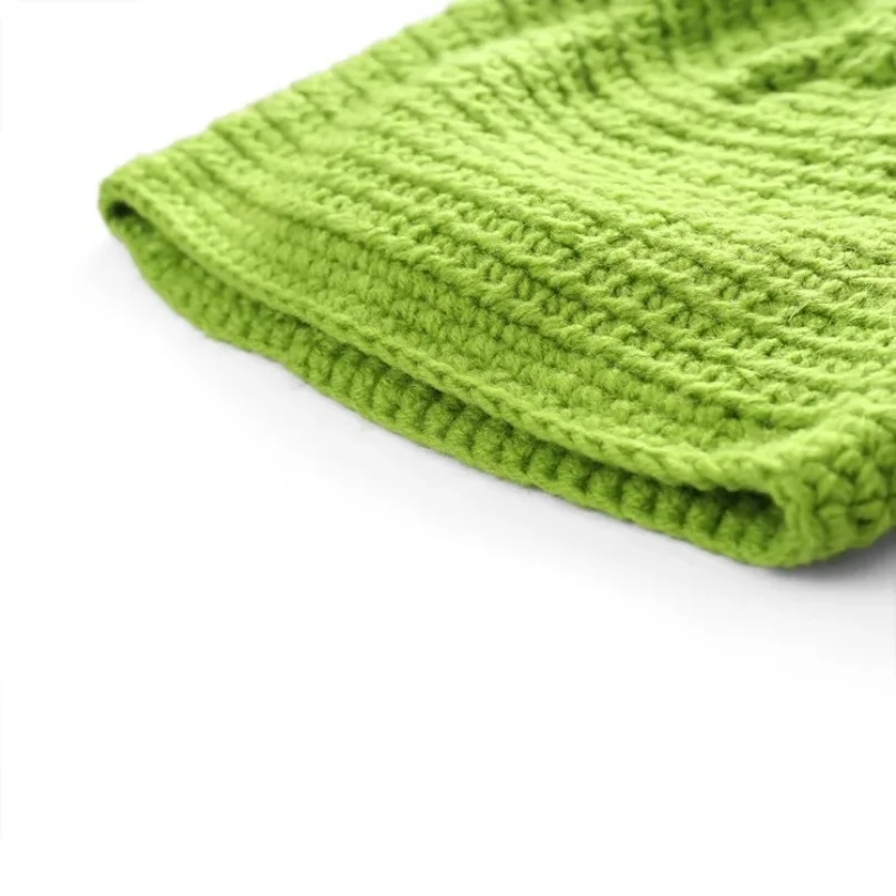 할로윈 신상 재미있는 슈렉 손뜨개 울 성인 어린이용 녹색 몬스터 슈렉 모자 크리스마스 부모 자녀 의상 코스프레