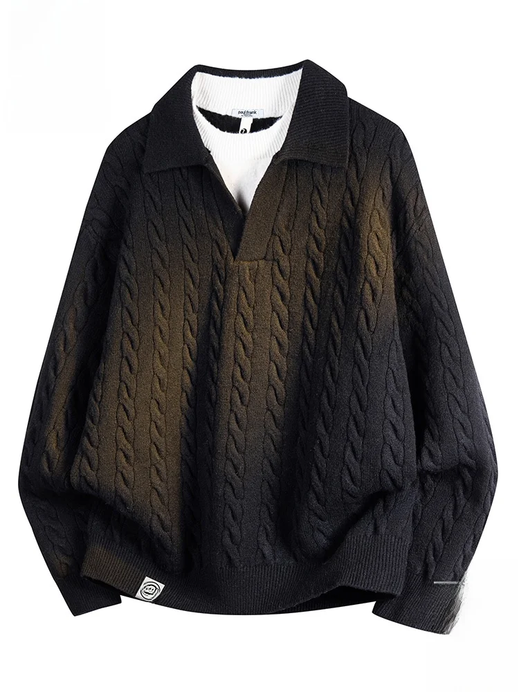 

Вязаный повседневный свитер PaulFrank для мужчин: осенний, теплый, комфортный, с длинными рукавами, модный, молодежный, для отдыха