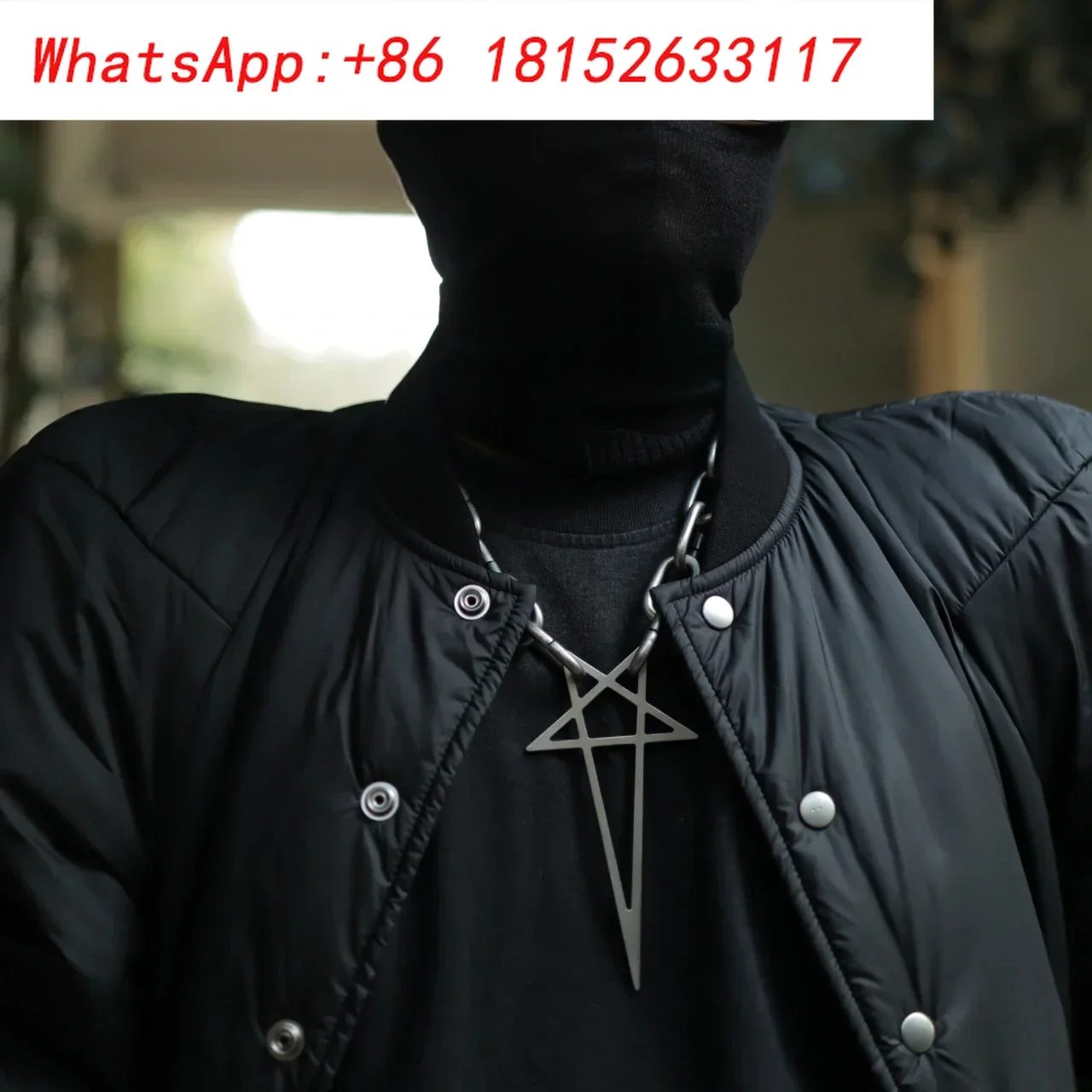 Пентаграмма Rick ретро стерлингового серебра ro ожерелье легкие роскошные нишевые мужские аксессуары модные совы элитный темперамент мм