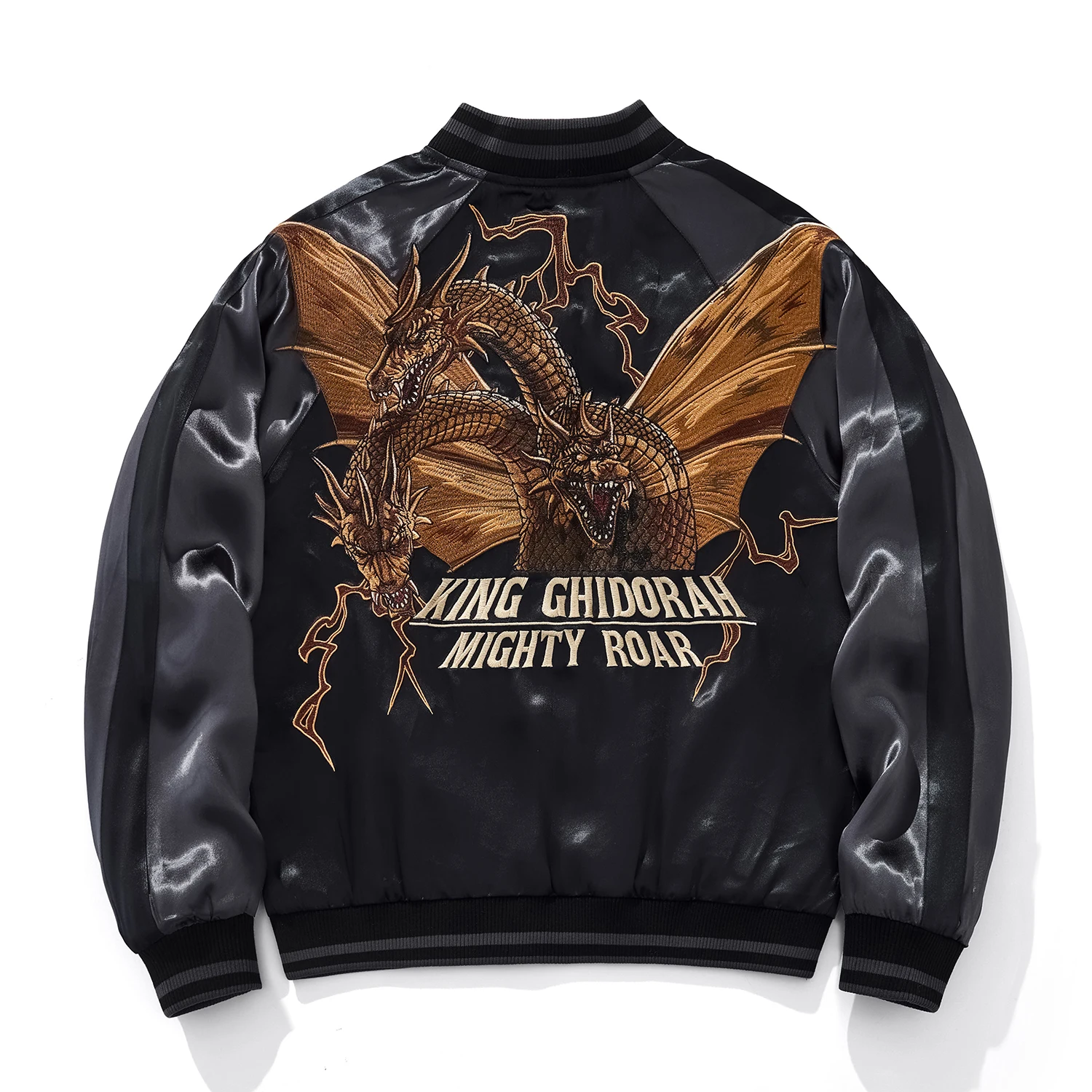 

Men's High Street Hip Hip Jacket With Dragon Embroidery Fashion Streetwear High Industry Coat Patched Varsity Baseball Outerwear