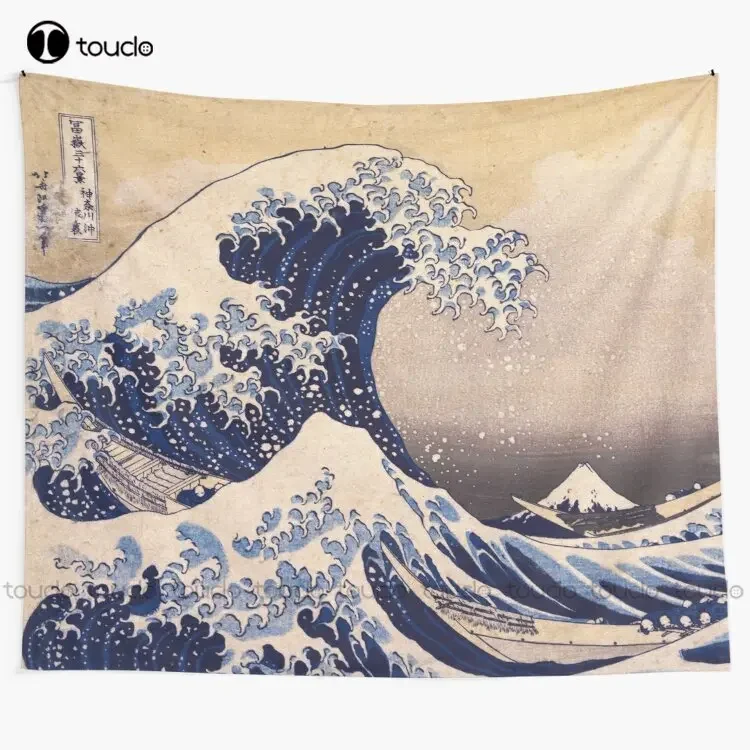 The Great Wave Off Kanagawa By Katsushika Hokusai (C 1830-1833) Tapestry Animal Tapestry Custom Decoration Wall Hanging