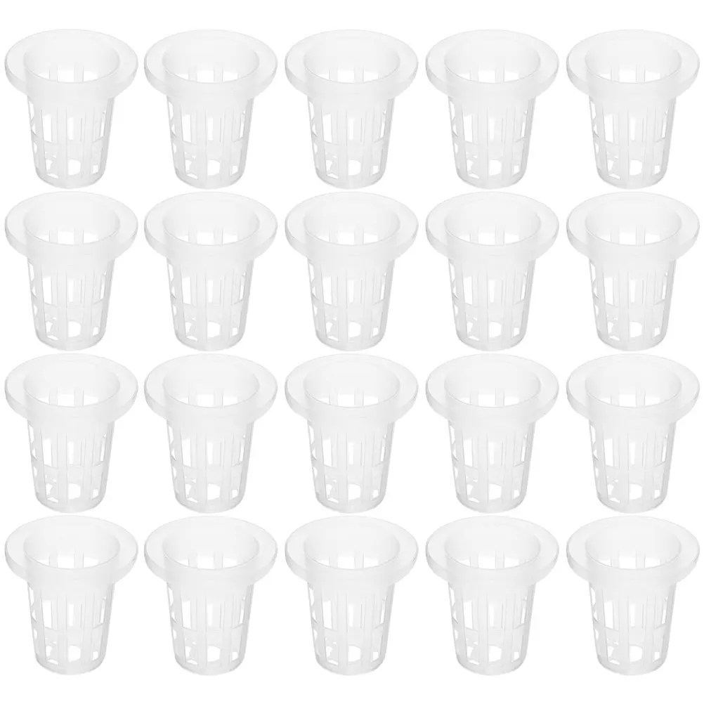 

100pcs Hydroponic Planting Baskets Mesh Cups for Container Garden Net Pots Hydroponics Cultivation Balcony Gardening Plastic