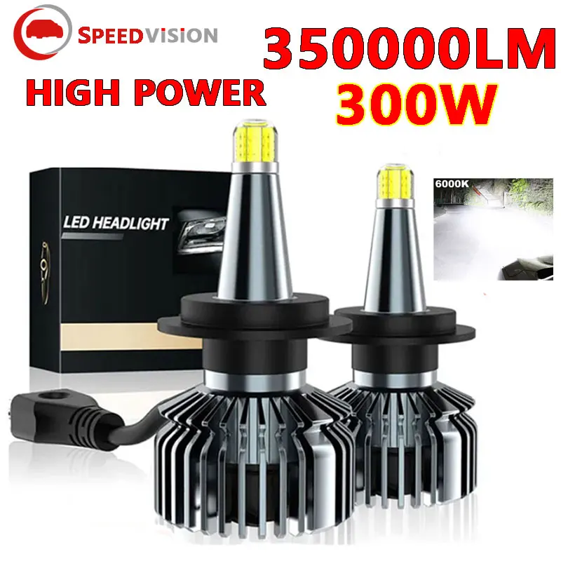 

H7 LED Canbus 360 H11 H1 H4 350000LM 300W Car Headlight Bulb HB3 HB4 HIR2 9005 H9 H8 Bi Led Projector Fog Light Auto Lamp 6000K