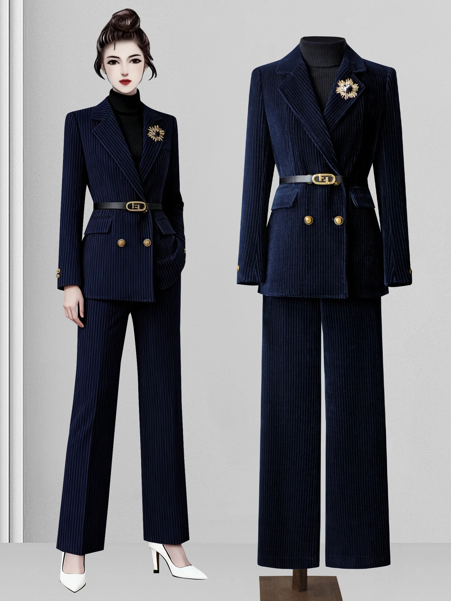 

Thiened Cotton Jaeted Women's Suit High-Defn Crt Winter Outerwear Annual Conference Dr Daily Wear Commute Sle