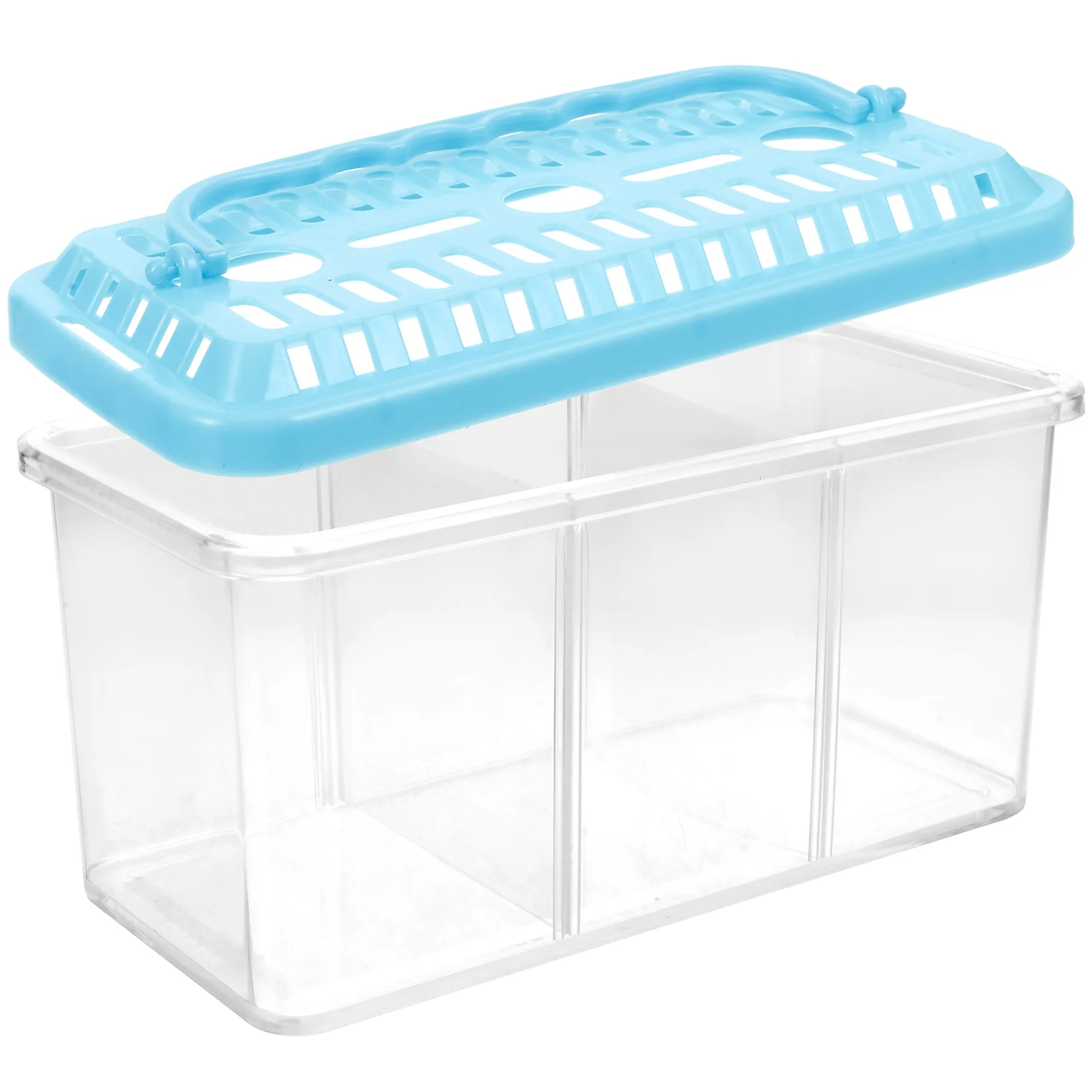 

Transparent Breeding Tank 3 Compartment Aquarium Isolation Box Spawning Container for Aggressive Injured Fish Clear Feeding