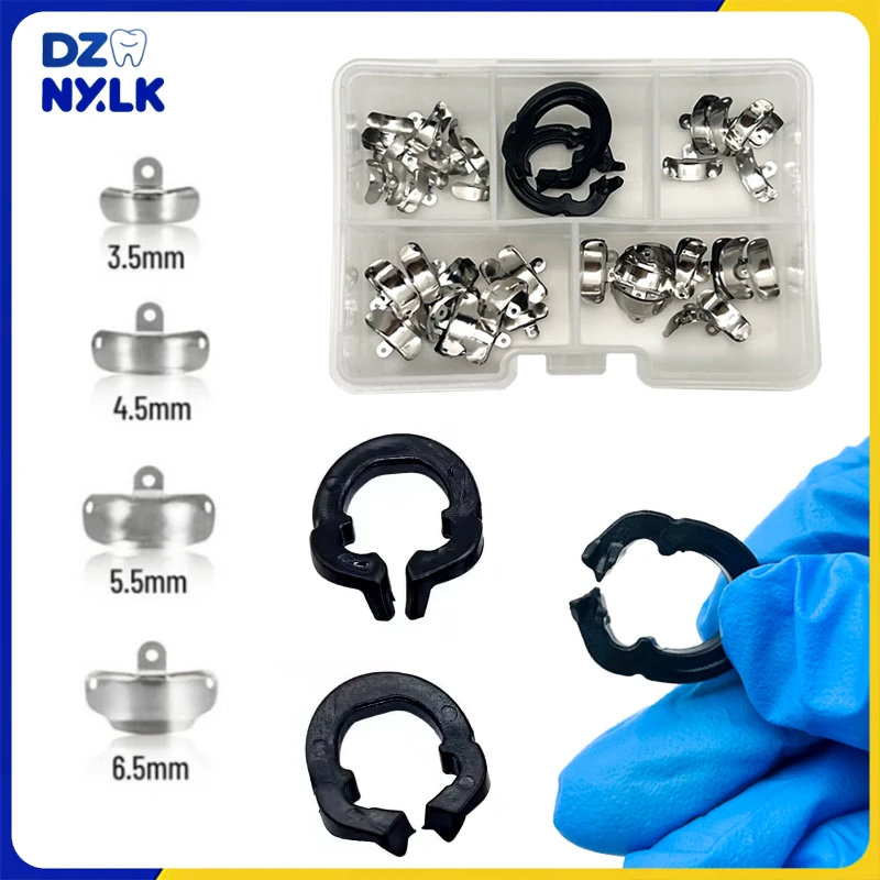 

30/50Pcs Dental Matrix Band Sectional Matrix System Dental Sectional Contoured Metal Matrices Resin Clamping Ring Dentist Tools