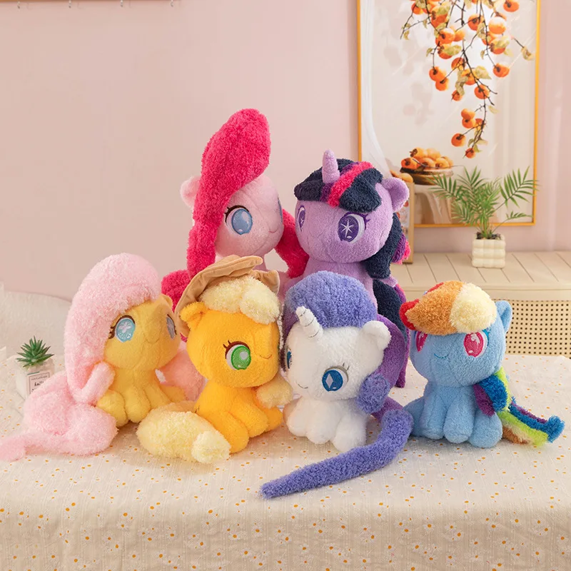 Kawaii بلدي ليتل المهر ألعاب من القطيفة Fluttershy Applejack الشفق البريق الخنصر فطيرة مخدة ناعمة محشوة دمية الاطفال امرأة هدية عيد الميلاد