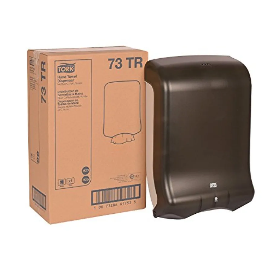 

Multifold and C-Fold Hand Towel Dispenser Smoke H2 H25 One-at-a-Time Dispensing 73TR