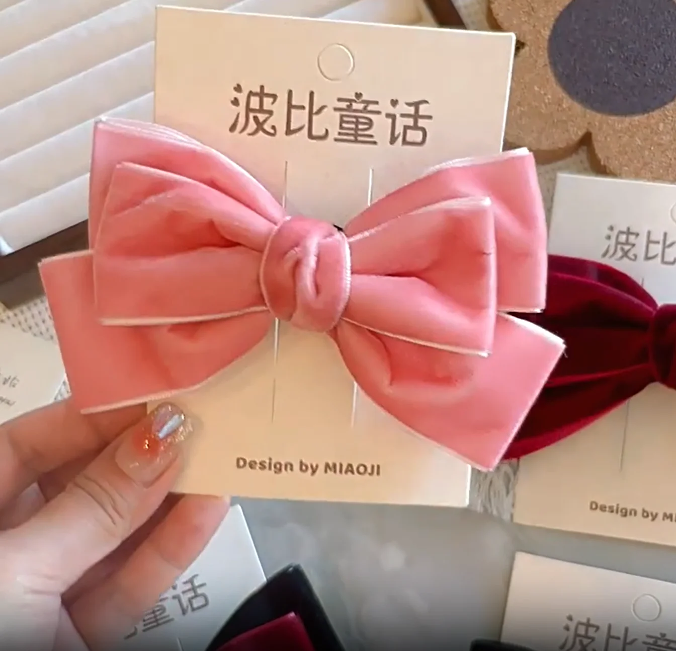 Cute Red Velvet Bow Hair Ties - огляд і ціна Hair Tie Velvet