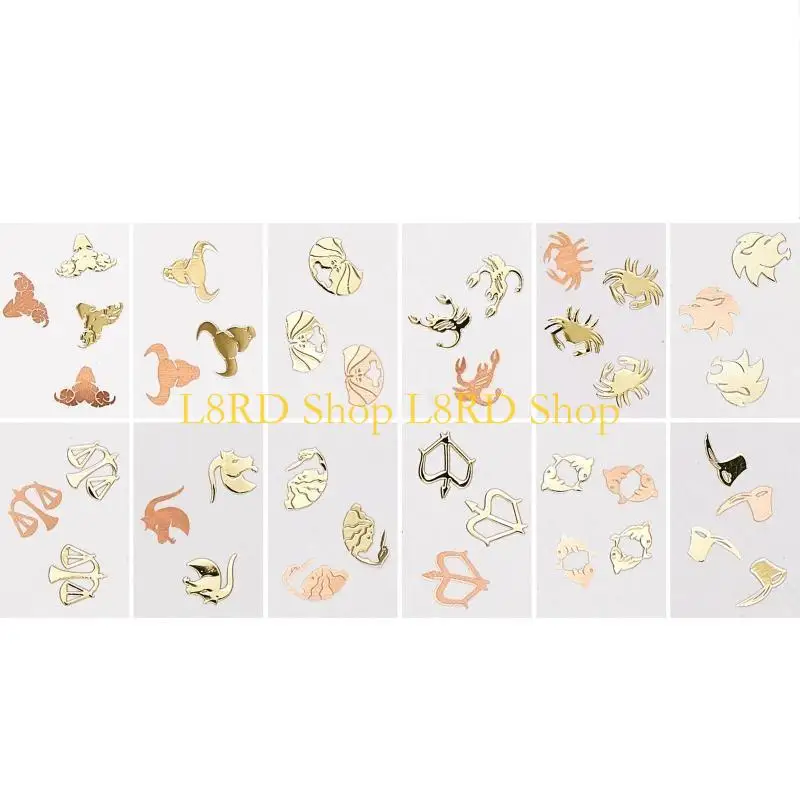 L8RD UNIL ART CHARMS Constelação constelação Decorações arte na unha Pressione Pressione as dicas