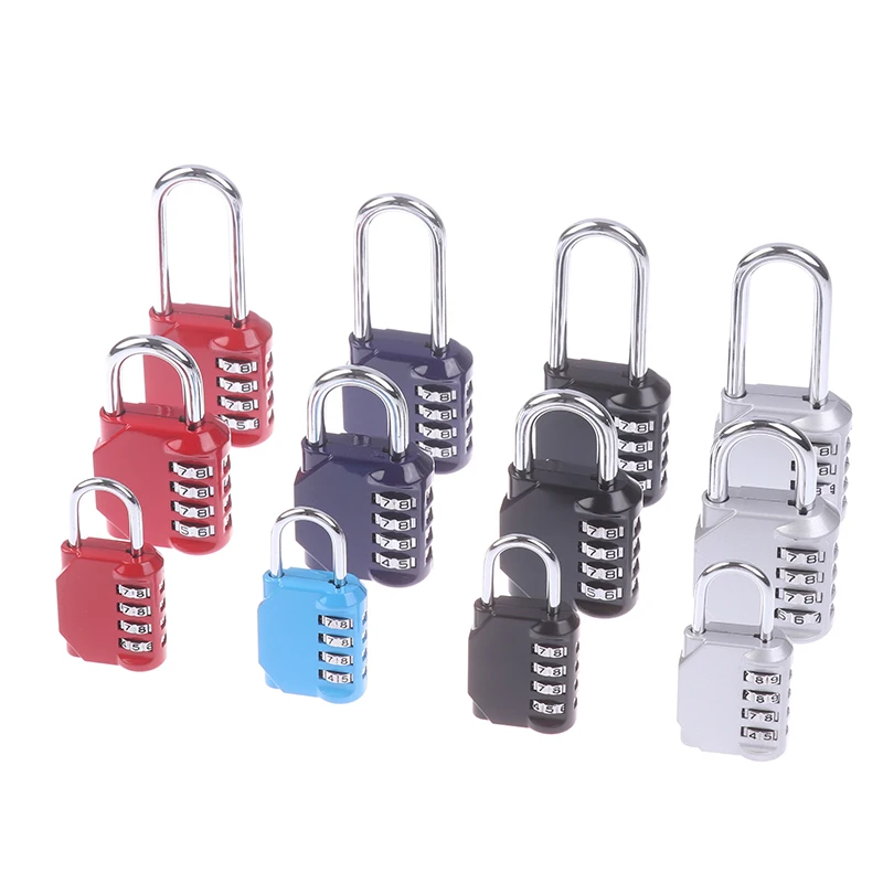 Combination Lock Resettable 4 Digit Padlock With Combination Outdoor Padlock For Sports Locker, Fence, Toolbox, Gate, Case