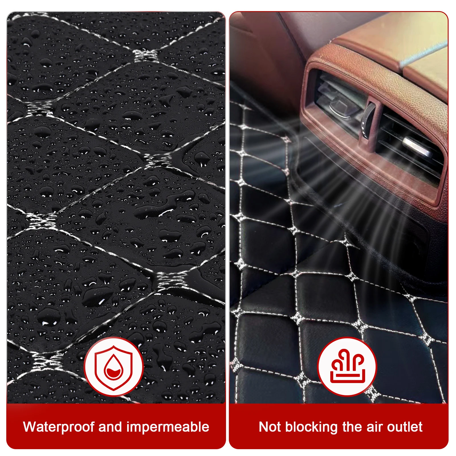 

Car Rear Seat Mattress Extension Plate PU Leather Portable Car Camping Mattress Travel Camping Essential ﻿for Sedan & SUV