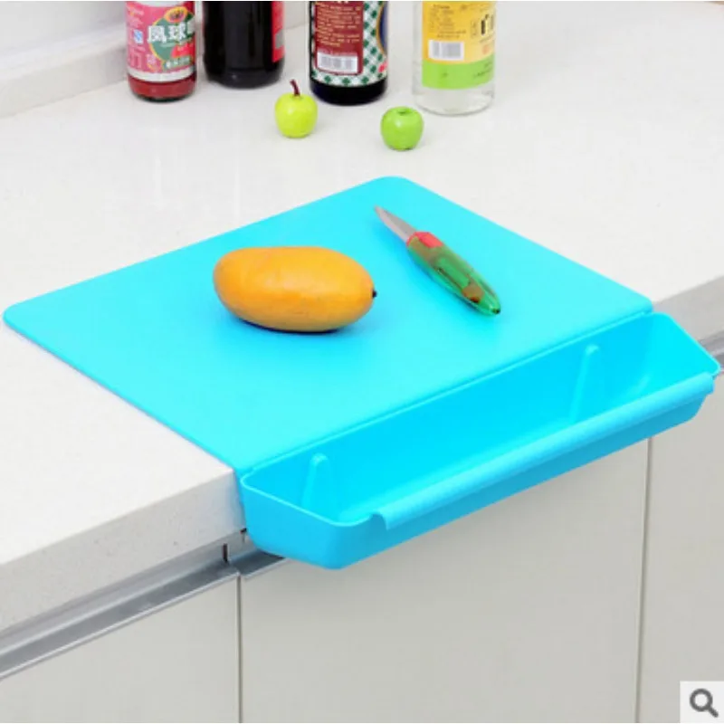 2In1 Plastic Thickening Non-slip Cutting Board with Storage Vegetable Meat Trough Multifunctional Kitchen Chopping Boards Tools