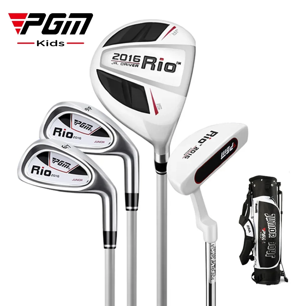 

PGM 3-12 Age Boys Girls Kids Golf Club Full Sets Gift Children's Junior School Practice Learning Carbon Swing Putter Bag