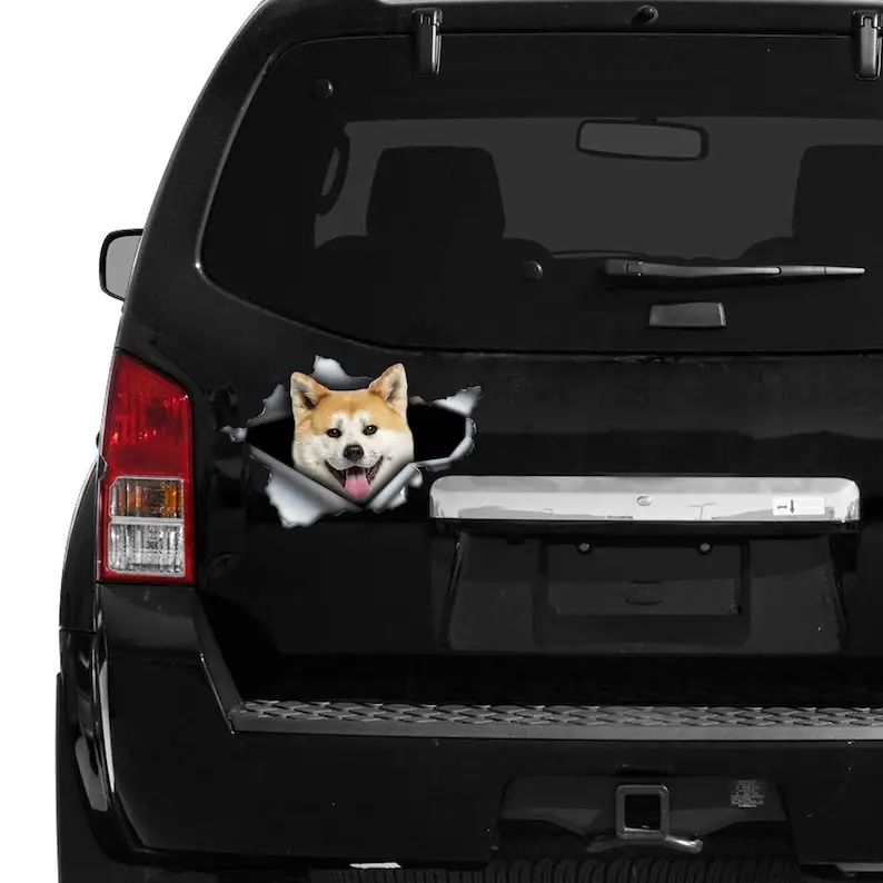 Akita Inu car decal , Akita Inu car sticker, Akita Inu decal and magnet