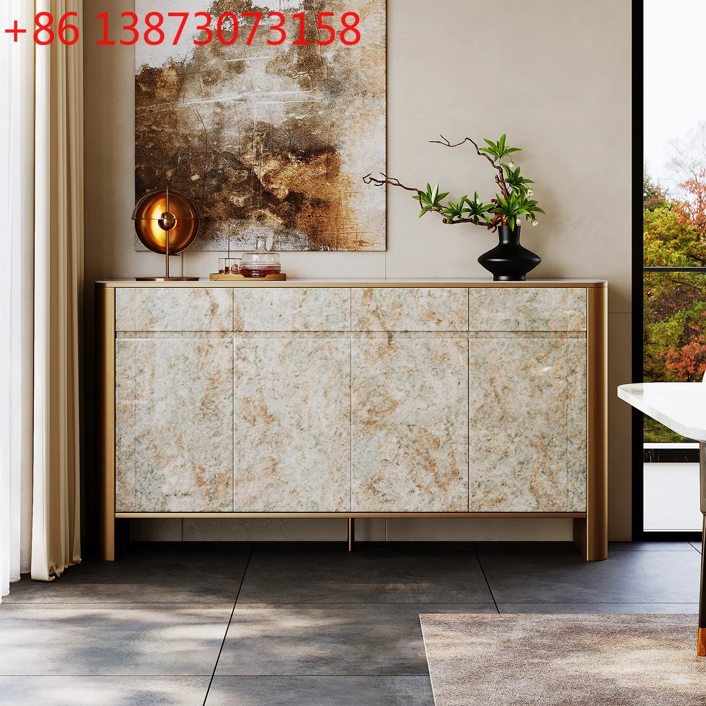 

Итальянский боковой шкаф, настенный шкафчик для гостиной, новый светлый роскошный шкафчик на крыльце из цельного дерева