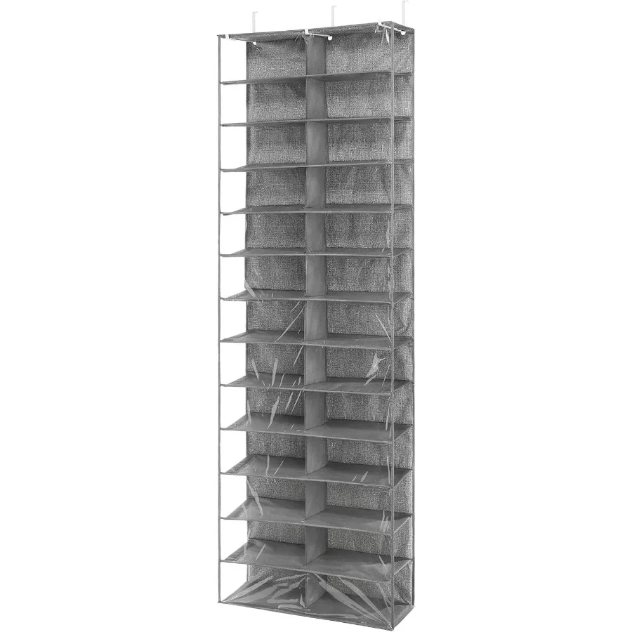 

Over The Door Shoe Shelves 26 Sections Crosshatch Gray