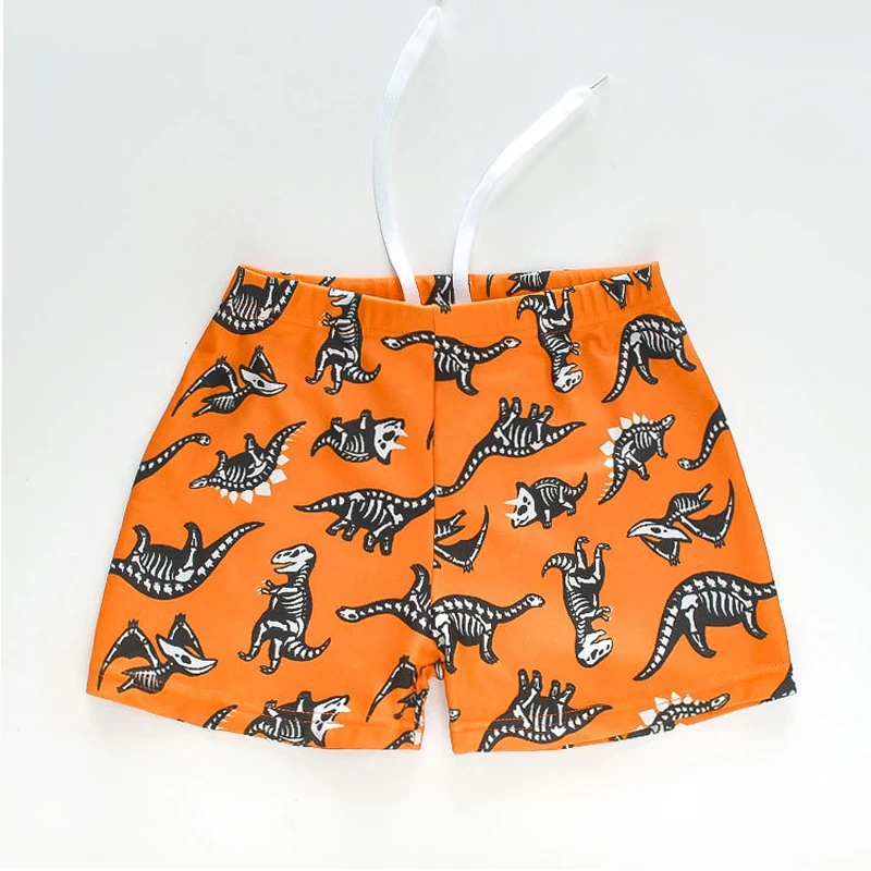 2022 Boy's Swimming Trunks Cartoon Dinosaur Printed Short Pants Beach Swimwear Elastic Shorts Kids Bathing Suits Bottoms