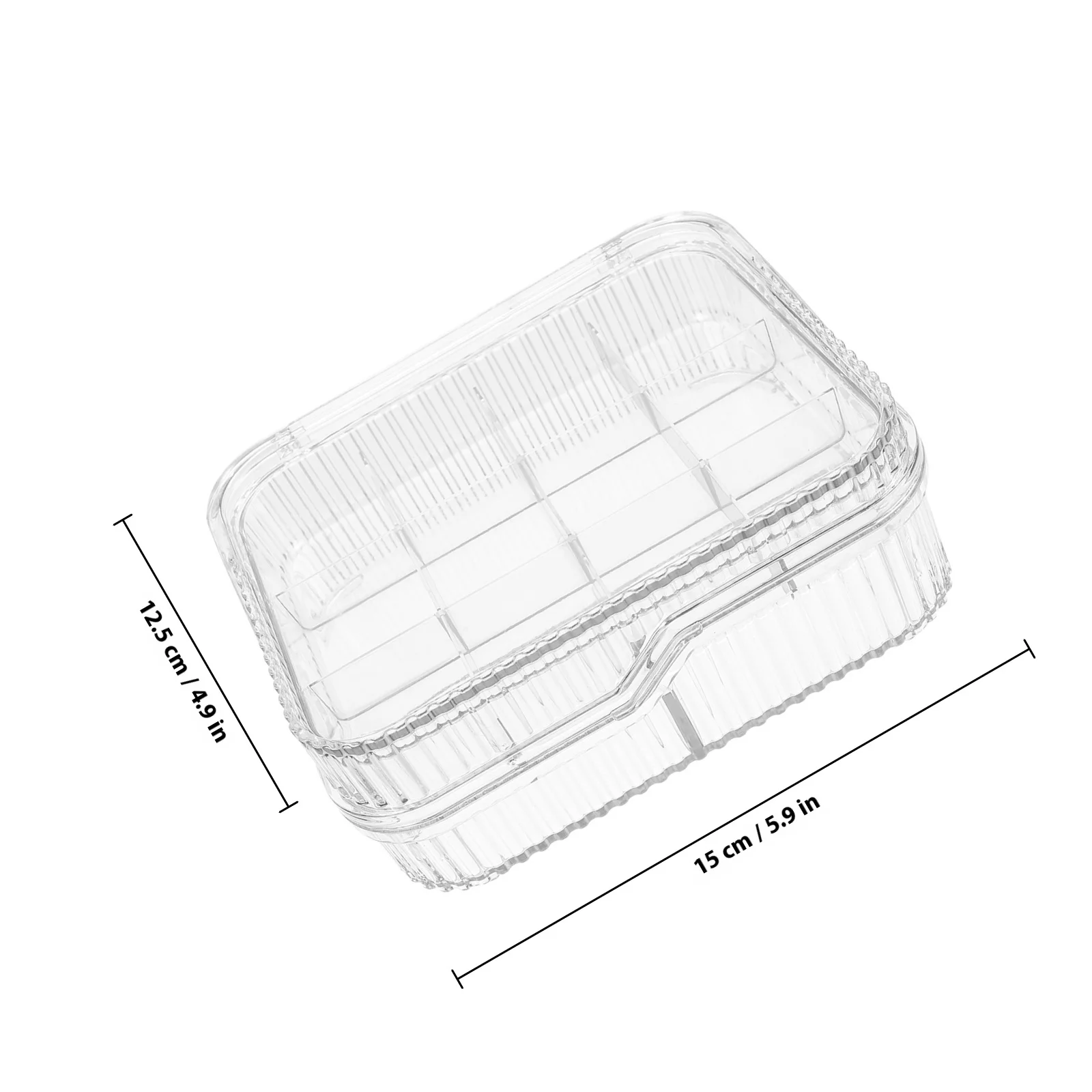 16 Compartment 2-Layer Jewelry Storage Box Compact Ring Earring Organizer Desktop Jewelry Case Holder Stackable Storage Box