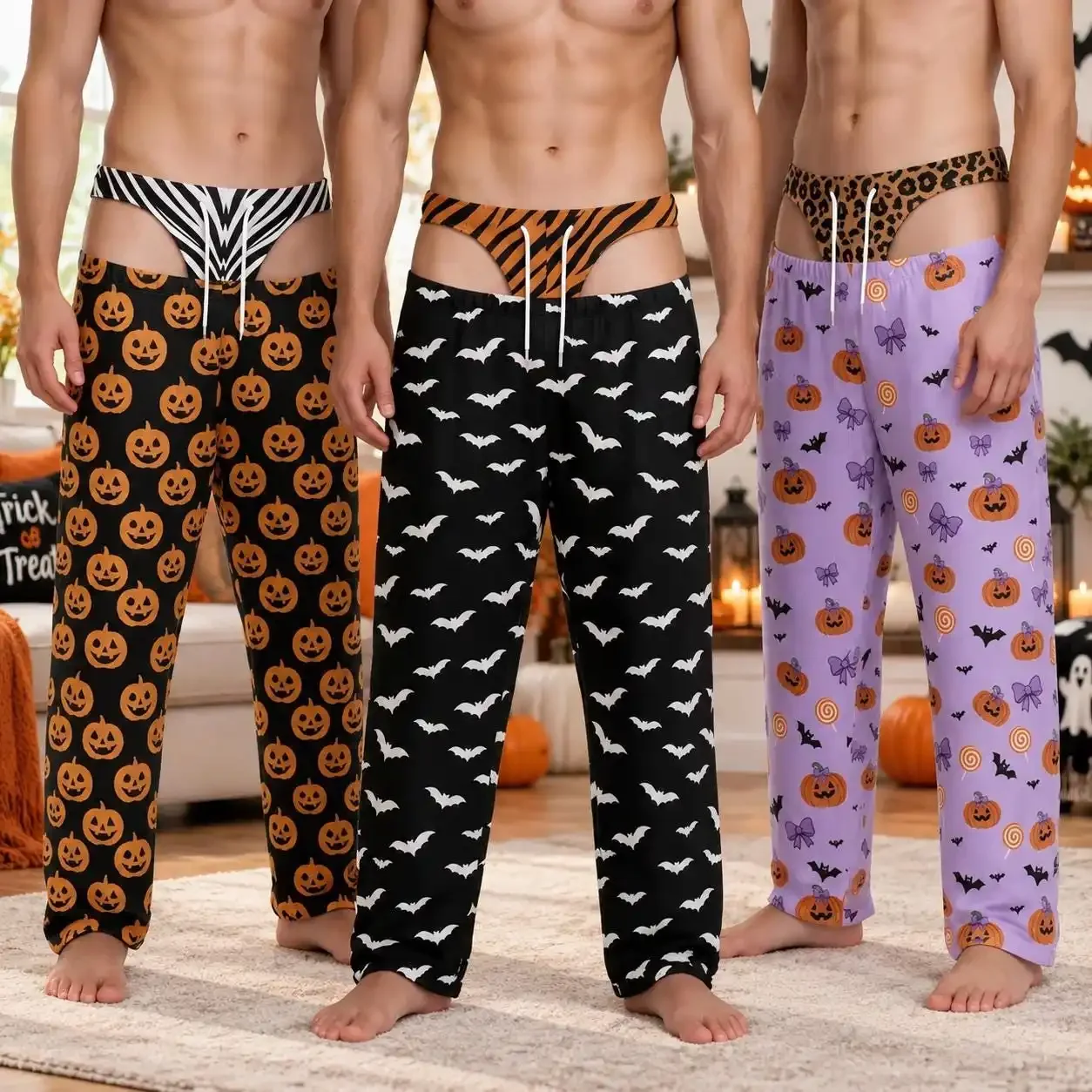 2026/27 Autumn New Arrival Men's Christmas Fun 3D Printed Loose Casual Pants Mid Waist Holiday Style Y2K Comfortable Home Pants
