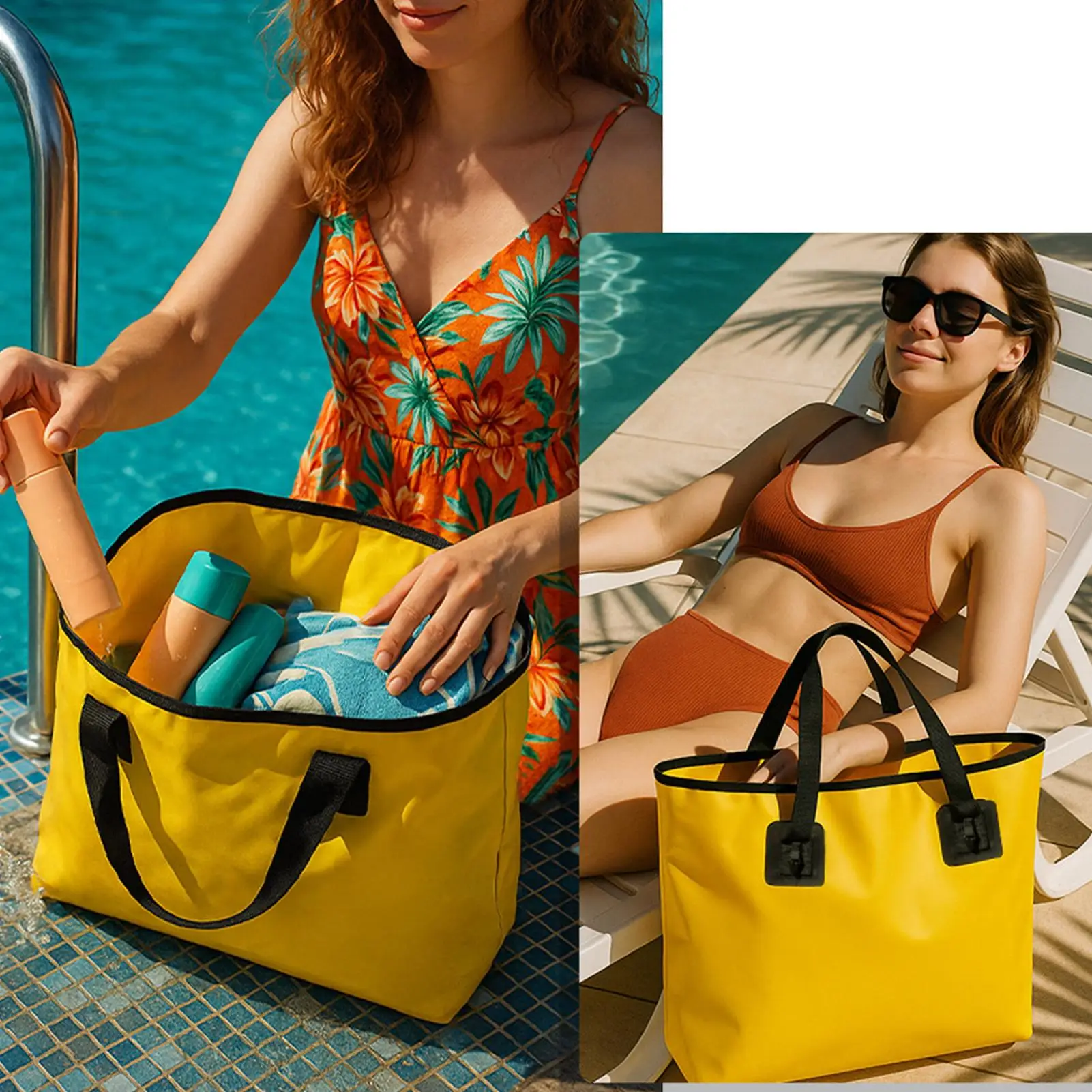 

Beach Bag Travel Tote Mesh Pool Bag Sandproof Lightweight Women Handbags Travel Accessories For Vacation Outdoor Camping Picnic
