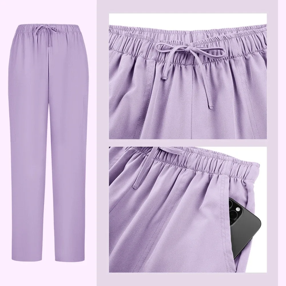 ใหม่แฟชั่นร้านเสริมสวยสปา Workwear เครื่องแบบผ่าตัดผู้หญิง Medical ชุดขัด Clinical พยาบาลหมอ Clinical Top กางเกง