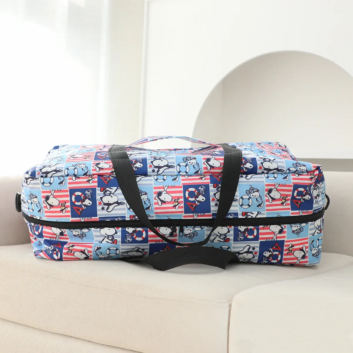 Cartoon Cute Care Bears Snoopy Large Capacity Portable Travel Bag Convenient Waterproof Folding Bag