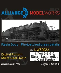AM-WORKS NW70022 1/700 Dockyard Diorama Series2-8-8-2 Locomotive and Coal Tender