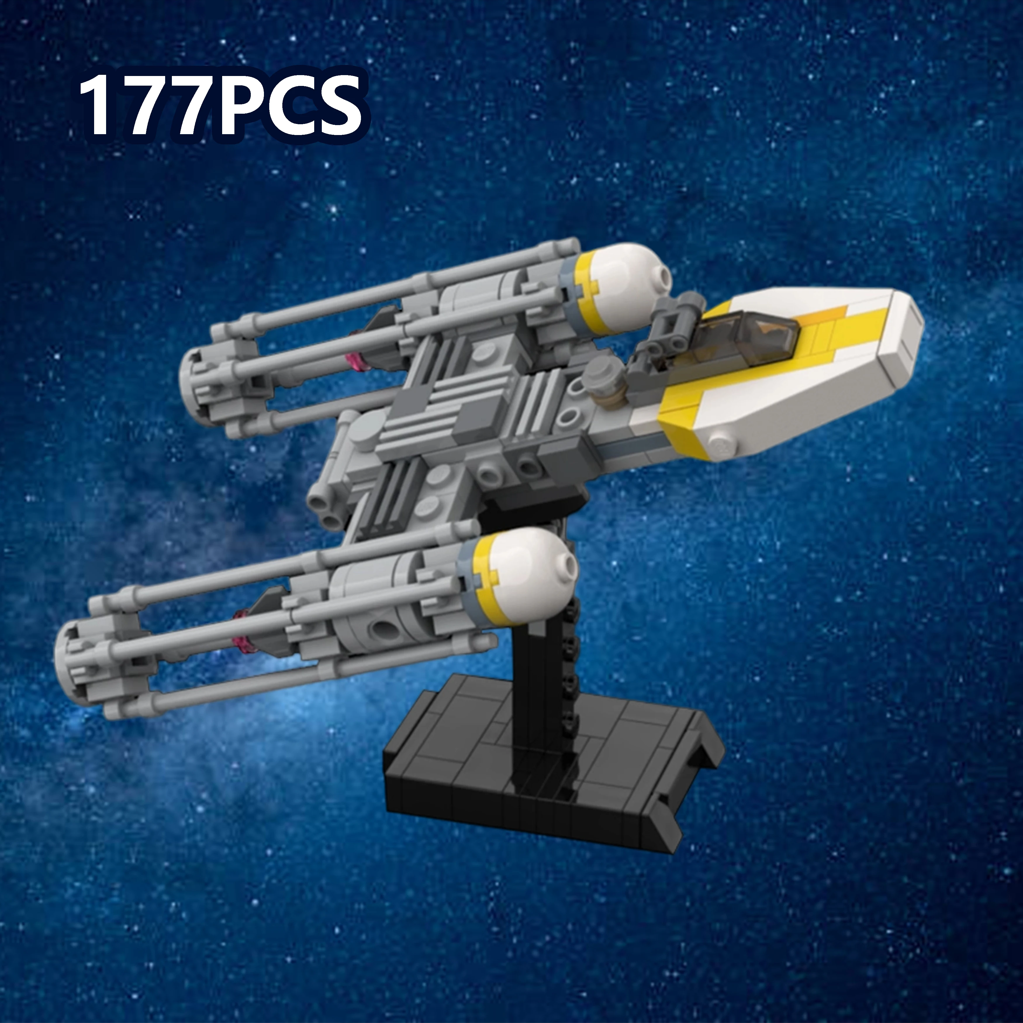 Y Wing Starfighter Building Blocks Set Space Battle Bomber Spaceship Model Kit DIY Assembly Brick Toy Gift for Display Gift