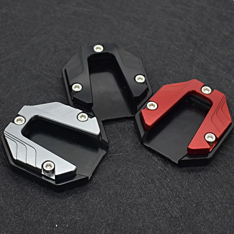 1-4pcs Aluminum Alloy Motorcycle Bike Kickstand Extender Foot Side Stand Extension Foot Pad Support Plate Motorbike Accessories