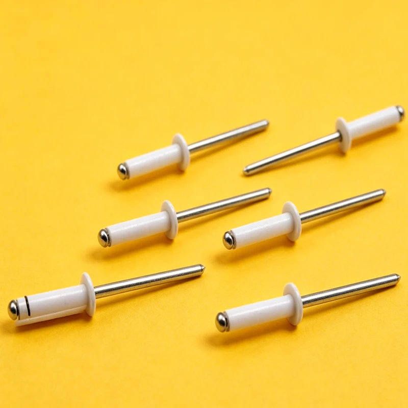 Furniture Hardware Fasteners - Aluminum Pop Rivets White Coated Round