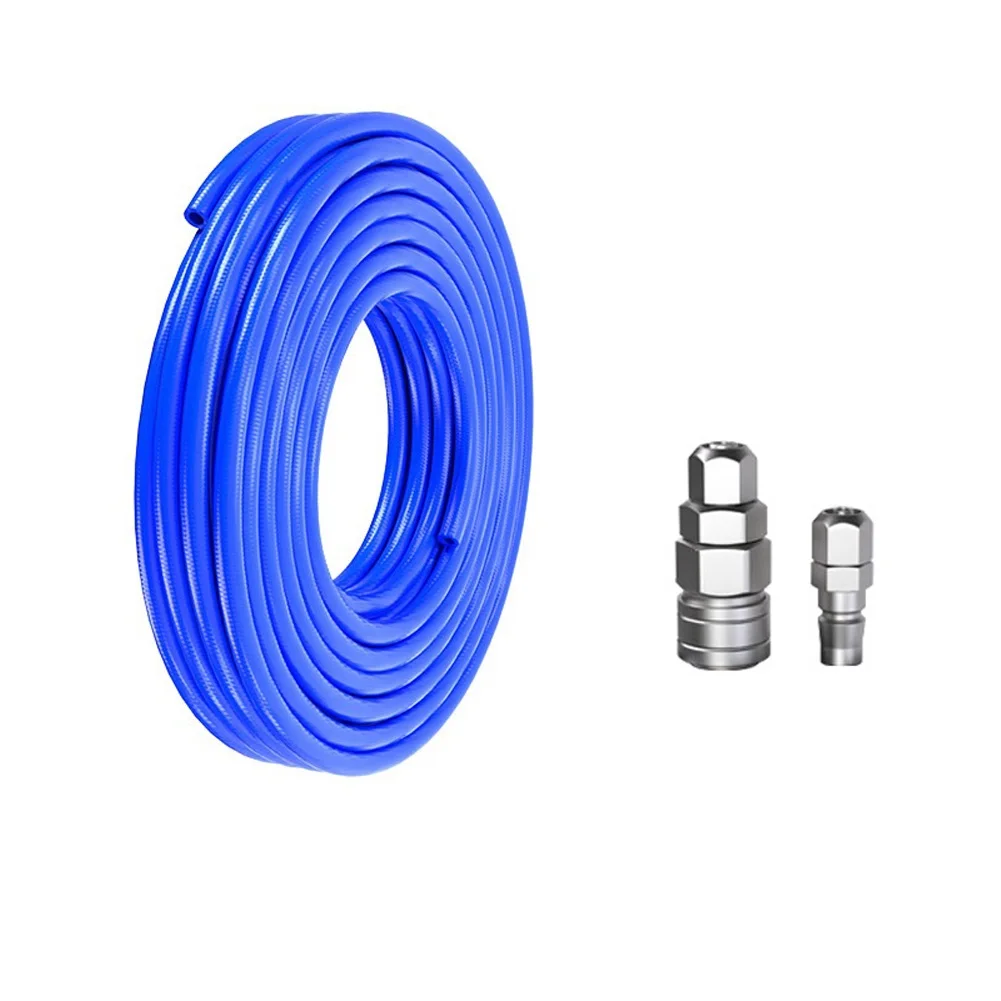 High Pressure Hose Air Compressor Hose For Ventilation Blue Adapter Bear Temperature 0-70degree for celsius Burst Pressure 24KG
