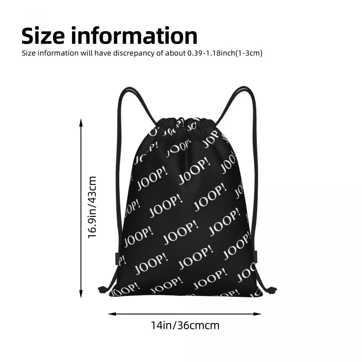 Sac à dos personnalisé J-Joops avec cordon de serrage pour femmes et hommes, sac de Sport pliable, sac d'entraînement