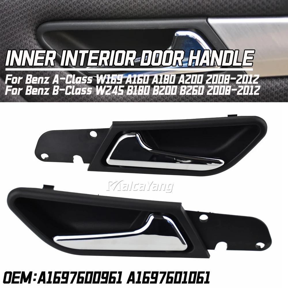 2 szt. Klamki do wewnętrznego drzwiowego samochodu Mercedes-Benz A-Class W169 B-Class W245 wykończenie panelu drążek chromowany