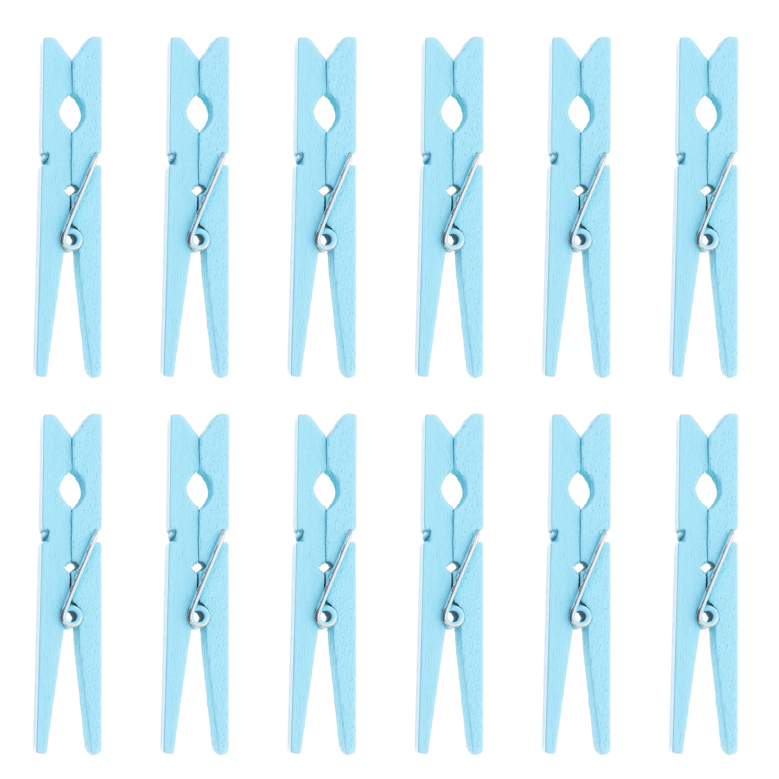 30pcs 29 Inch Wooden Clothespins Clothes Pegs (Sky Blue) Clothes pins