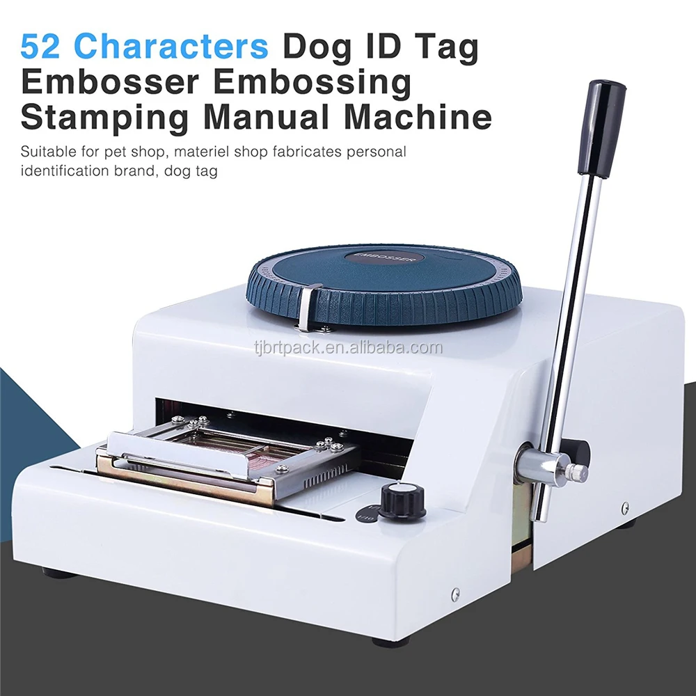 52 Letter Dog Tag  metal tag punching machine embossing machine