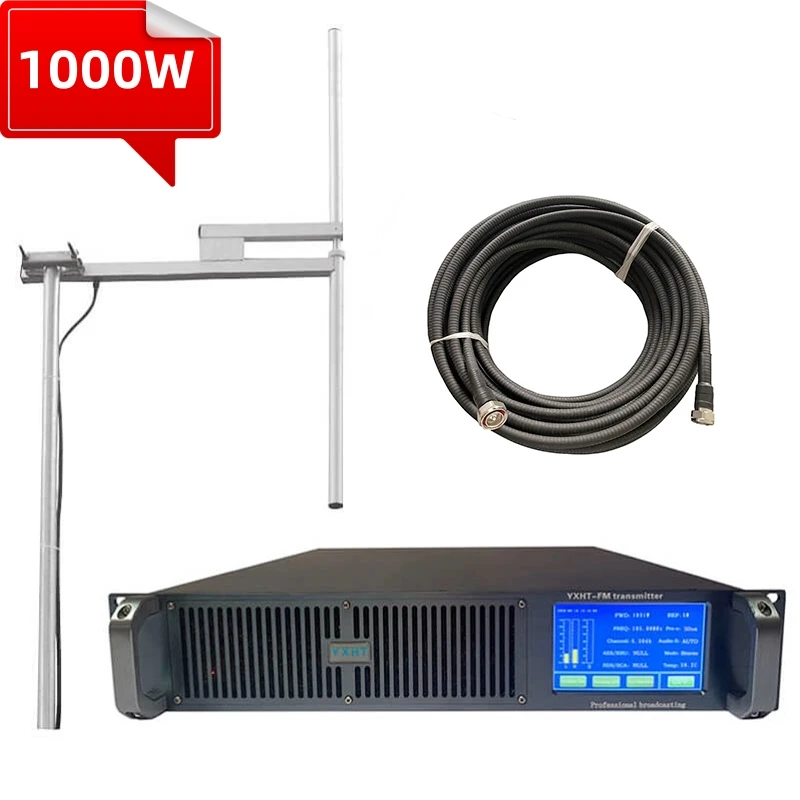 1KW FM Transmitter 87.5-108Mhz 1000w FM Broadcast Transmitter Kit