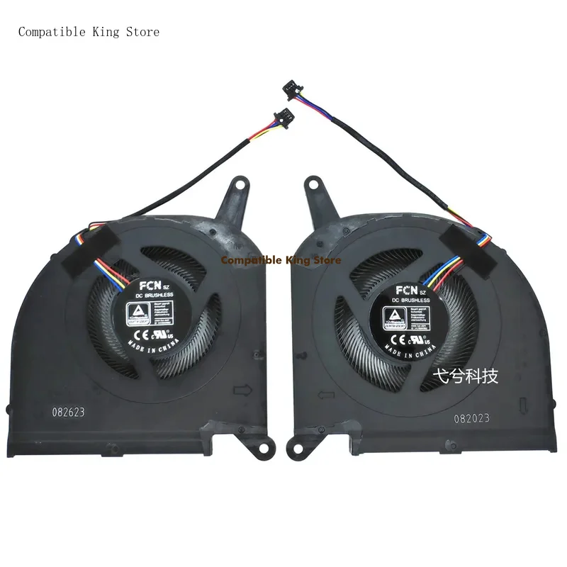 X New CPU+GPU Cooling Fan for Gigabyte Aorus 15G 15P RX7G 2021 DFSCM22716392Q FNGT DFSCK22D05883Q FNGS DC12V 1A Fan 10mm Thick