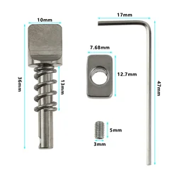 Longboard Surfboard Fin Screw Kit Stainless Steel Quick Snap Screw and Plate Replacement Inflatable SUP Surfboard Accessories