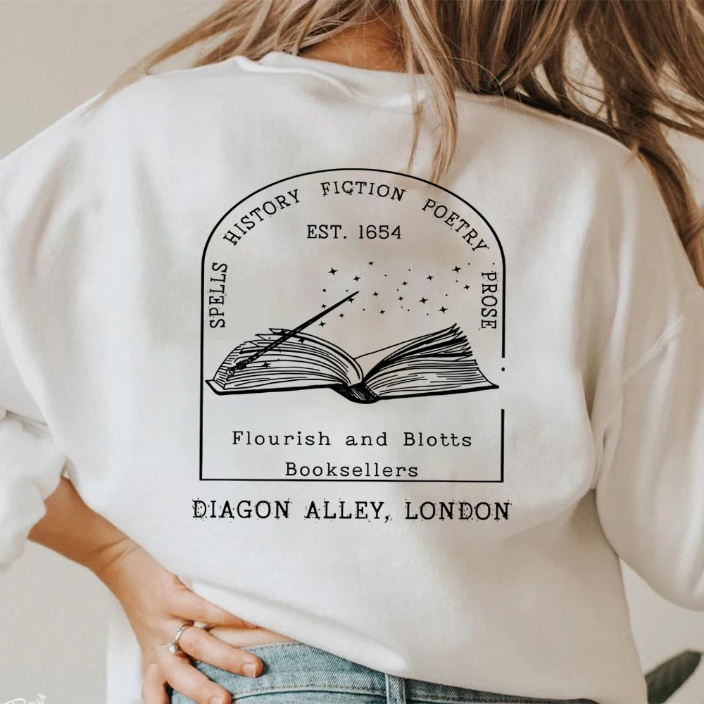 Flourish and Blotts Bestsellers Sweatshirt Wizard Shirt Universal Trip Sweater Book Nerd Hoodie Unisex Long Sleeves Sweatshirts