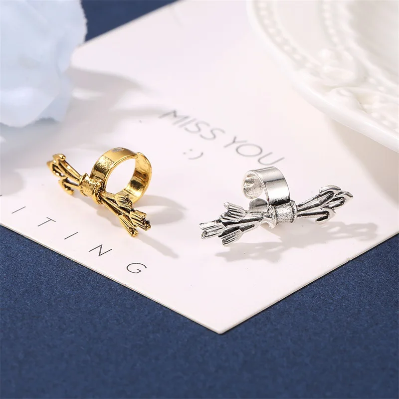 Punk Chic Silver Color Cross Ear Cuff Earring Fashion Women Men Rock Jewelry Gifts 2023 New Trendy Accessories
