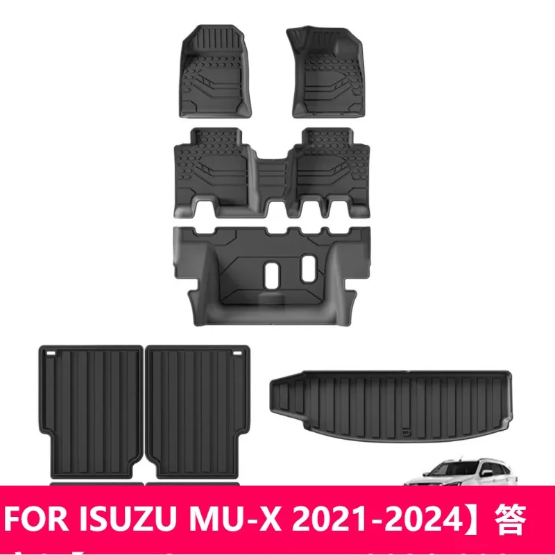 

Для ISUZU MU-X 2021-2024 правый руль TPE 3D коврики для пола водонепроницаемый багажник без запаха автоаксессуары