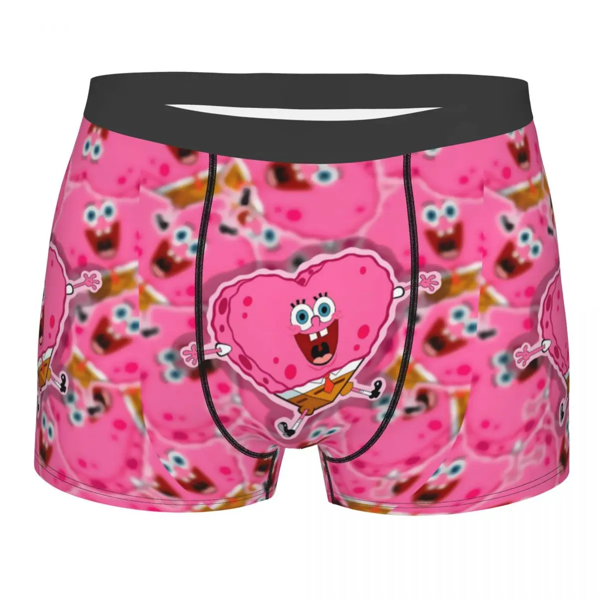 

Custom Male Cool S-SpongeBobed Classical Love Underwear Comic Boxer Briefs Stretch Shorts Panties Underpants