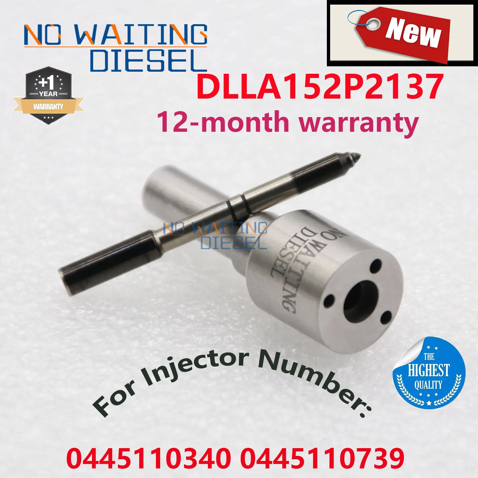 DLLA152P2137 Automobile Engine Part Nozzle 0433172137 Diesel Injector Numbers 0445110340 0445110739 For Ford Peugeot