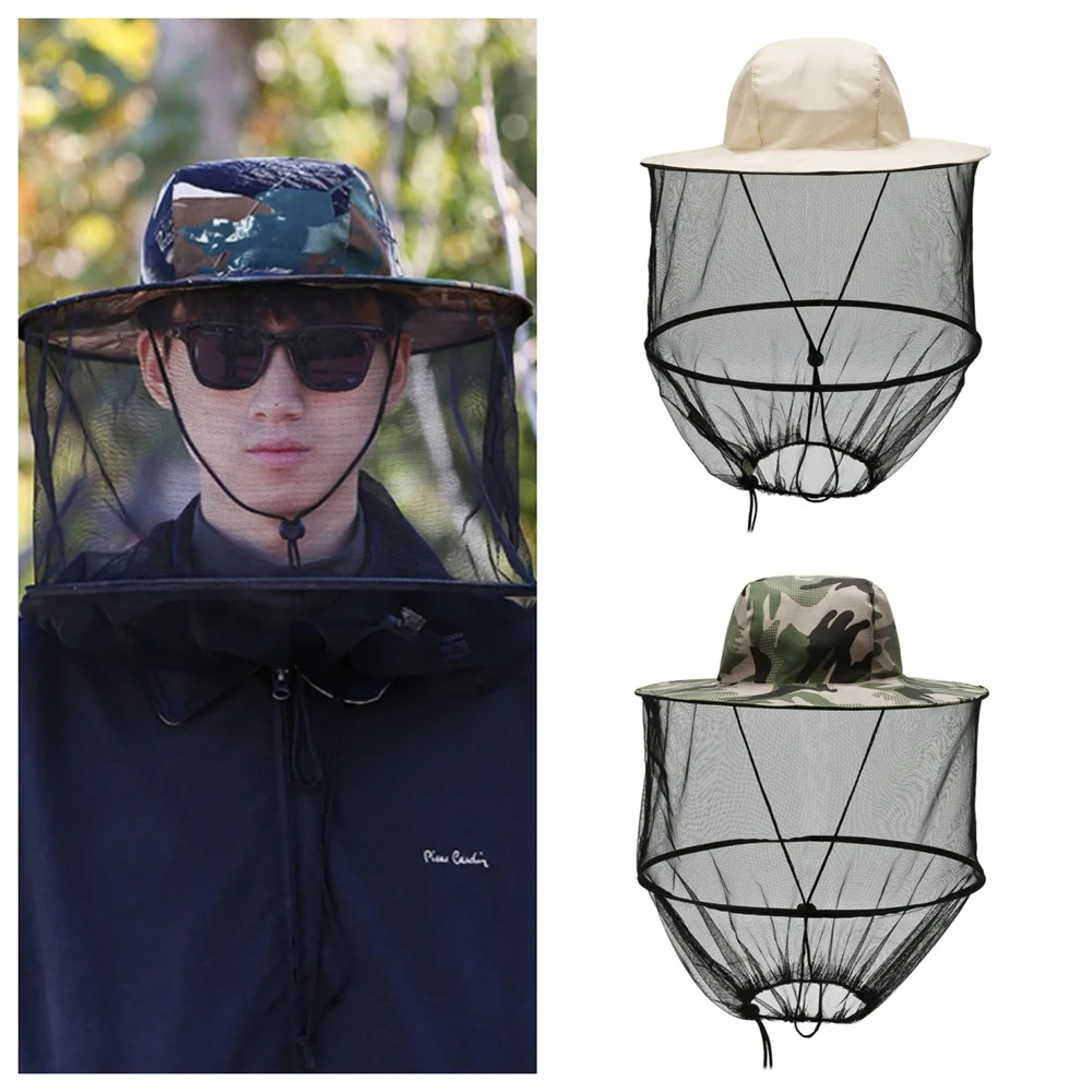 

Fishing Cap Mesh Bee Keeper Hat For Men Women With Mosquito Net Prevent Anti Sun UV Outdoor Jungle Farm Fishing Breathable Hat