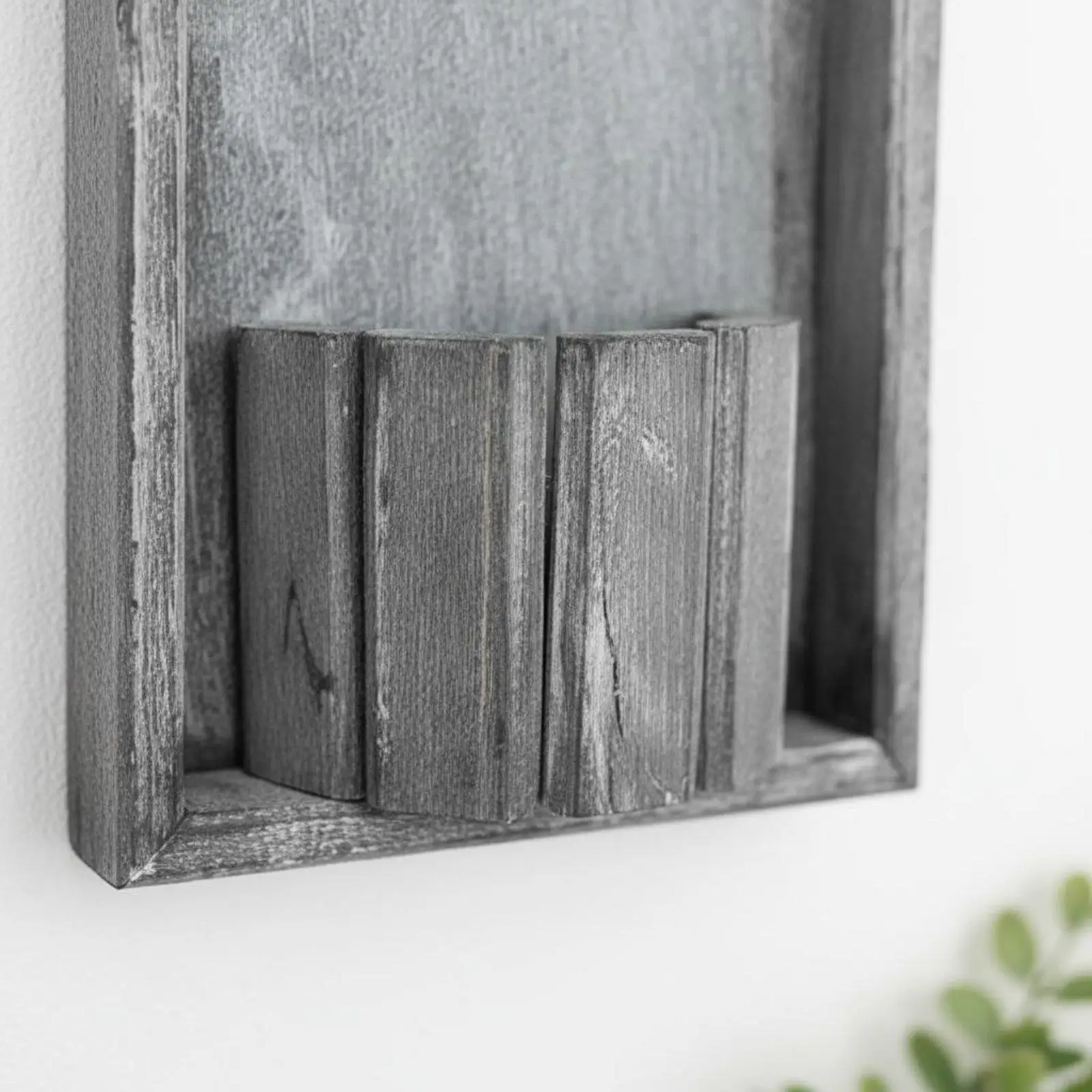 Creative House Shape Wooden Wall Hanging Planter for Artificial Flowers Dried Plants Home Decoration