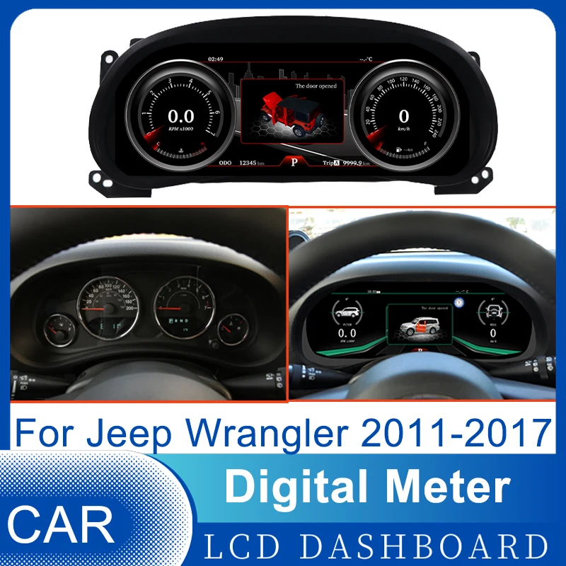 

Car LCD Digital Dashboard Panel Instrument Cluster Cock Speedometer Panel For Jeep Wrangler 2011-2017