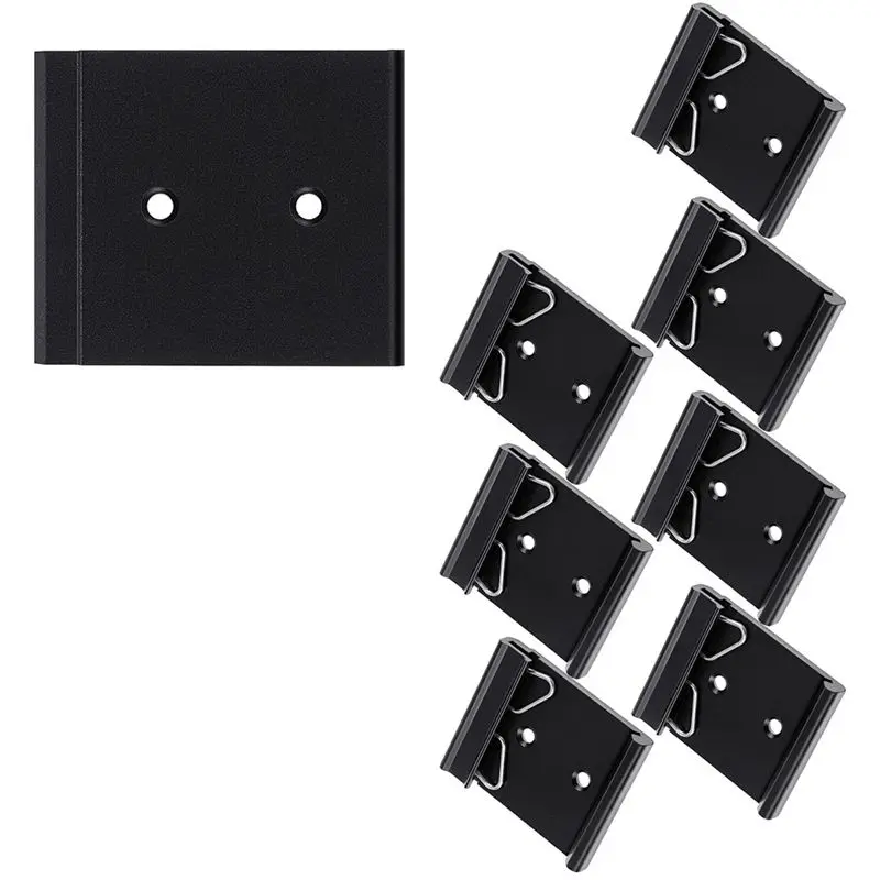 A74E-For 35Mm Din Rail Relay Clip 10 Pcs Snap-In Universal Mounting Brackets Fixed Clamp For Switches 1.7Inch